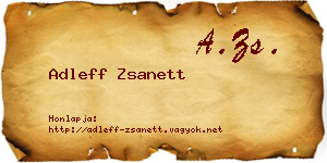 Adleff Zsanett névjegykártya