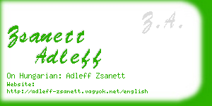 zsanett adleff business card
